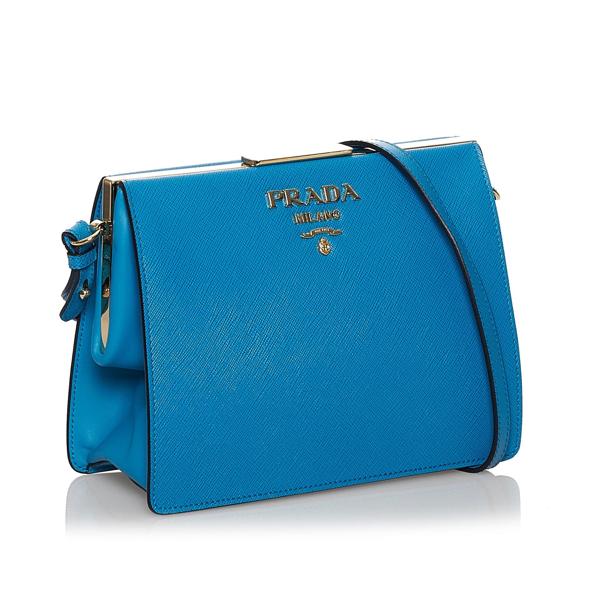 Prada Saffiano Light Frame Crossbody Bag Style 2 - Rovelle Bags
