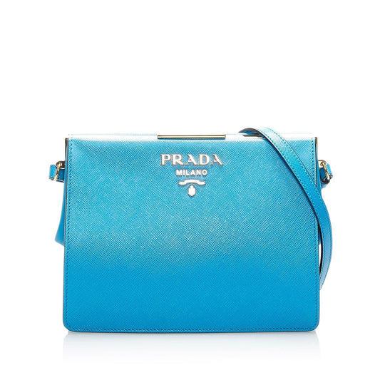 Prada Saffiano Light Frame Crossbody Bag - Rovelle Bags