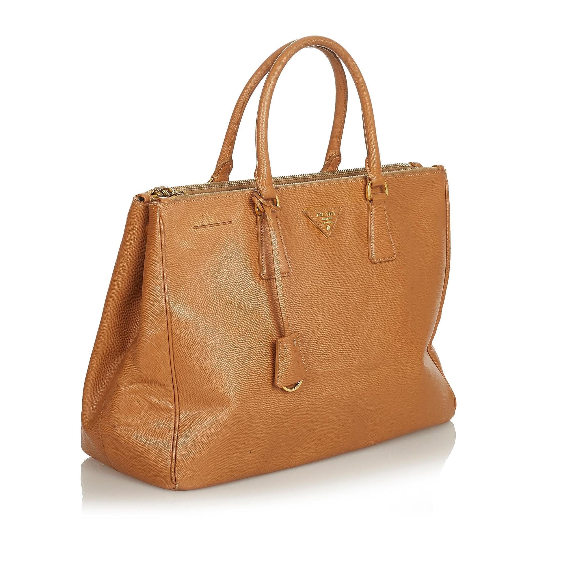 Prada Saffiano Lux Double Zip Galleria Handbag Style 3 - Rovelle Bags