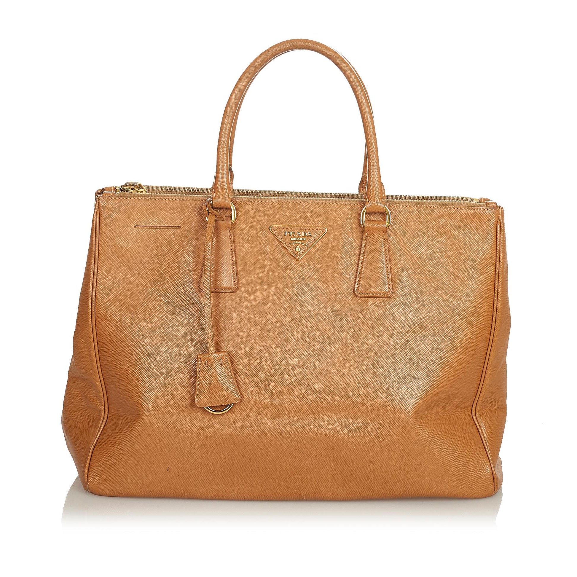 Prada Saffiano Lux Double Zip Galleria Handbag - Rovelle Bags