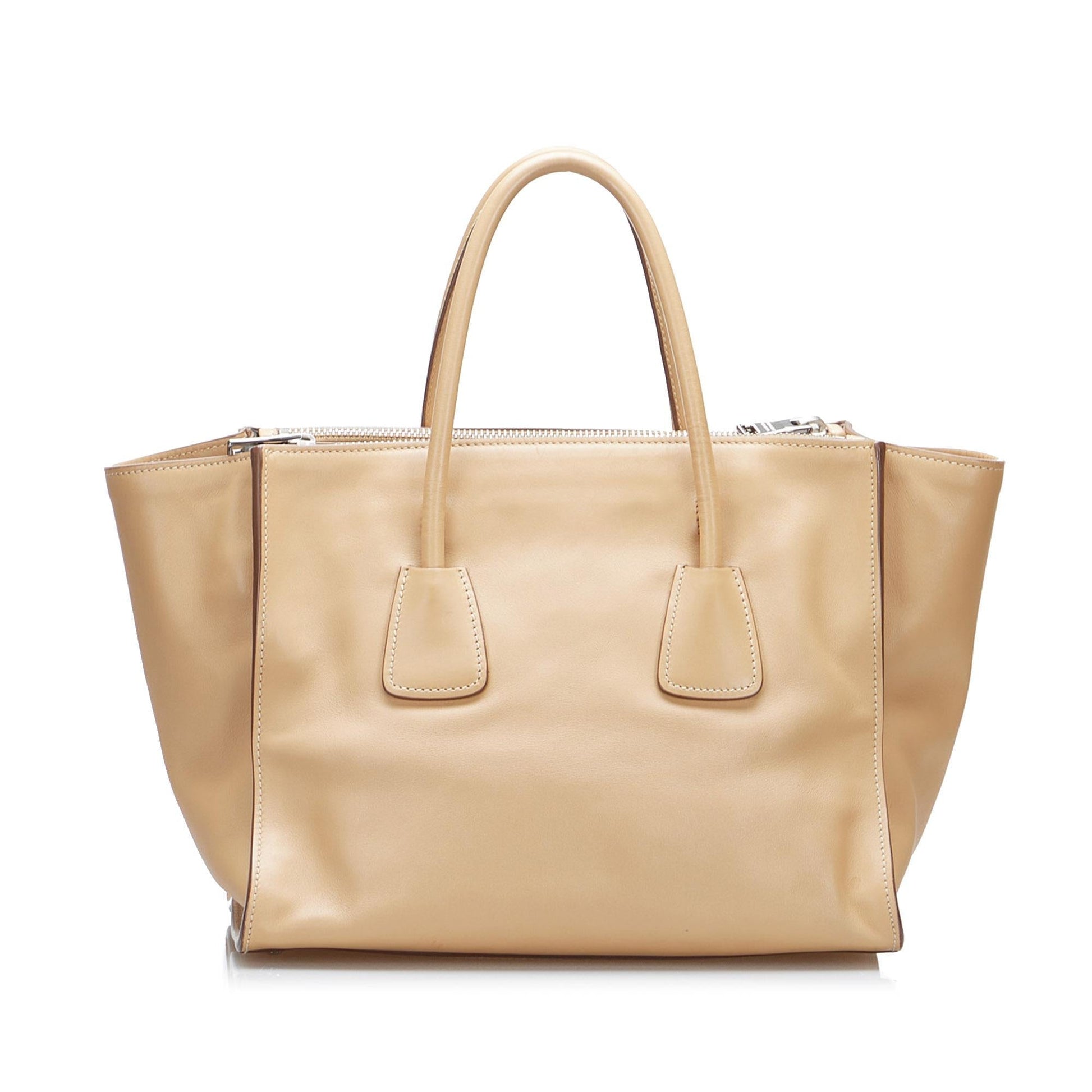 Prada Saffiano Lux Double Zip Galleria Satchel - Rovelle Bags