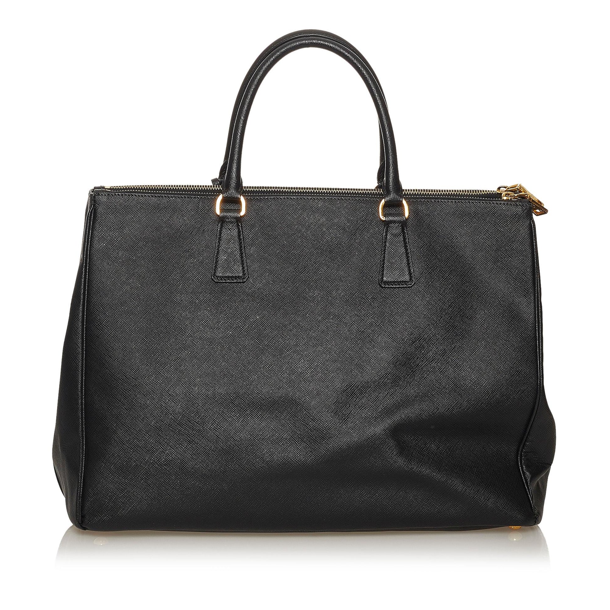 Prada Saffiano Lux Double Zip Galleria Tote Bag - Rovelle Bags
