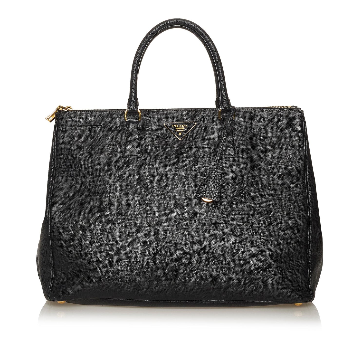 Prada Saffiano Lux Double Zip Galleria Tote Bag - Rovelle Bags