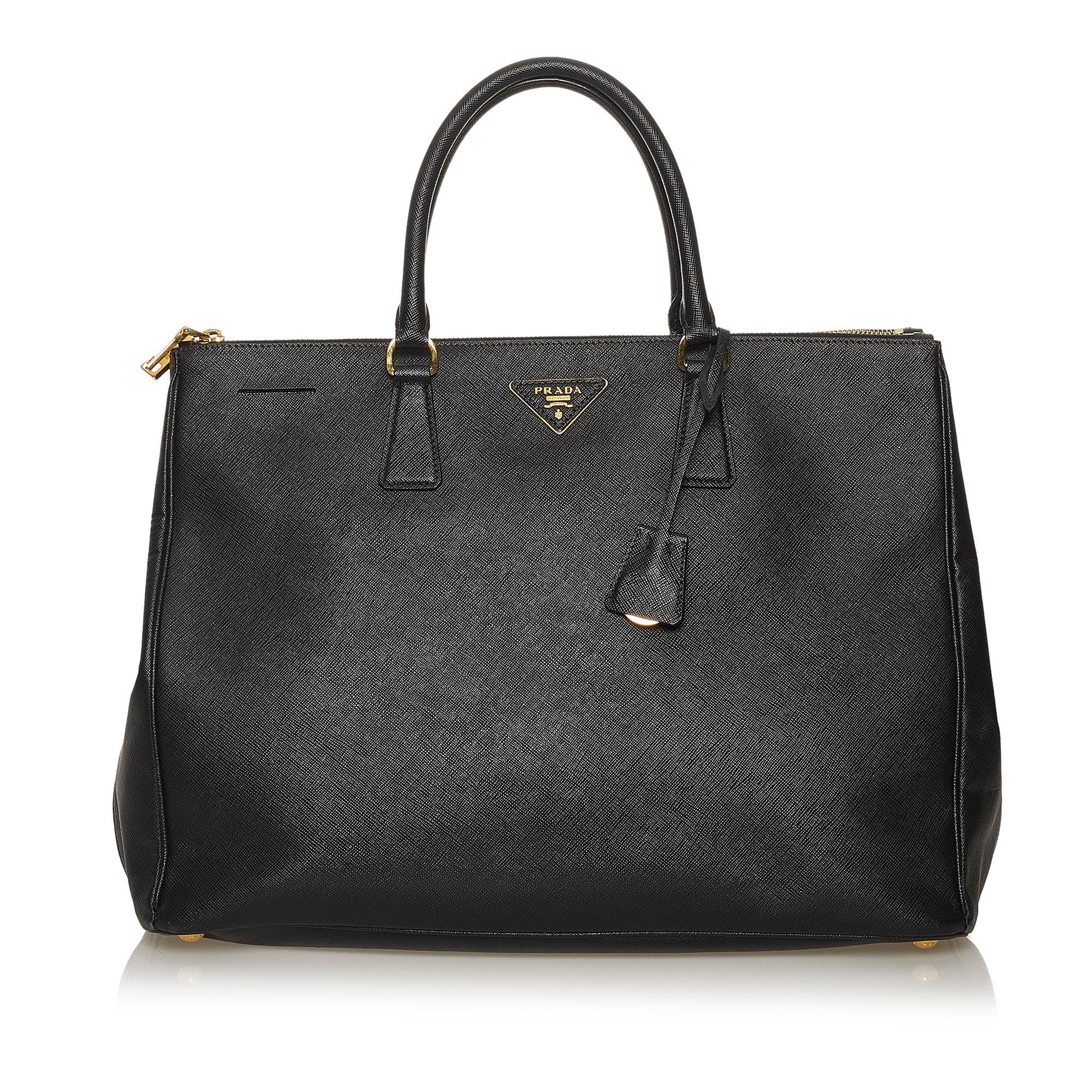 Prada Saffiano Lux Double Zip Galleria Tote Bag - Rovelle Bags