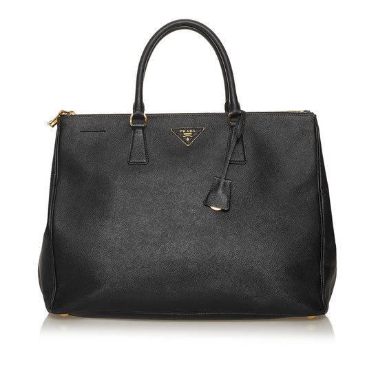 Prada Saffiano Lux Double Zip Galleria Tote Bag - Rovelle Bags