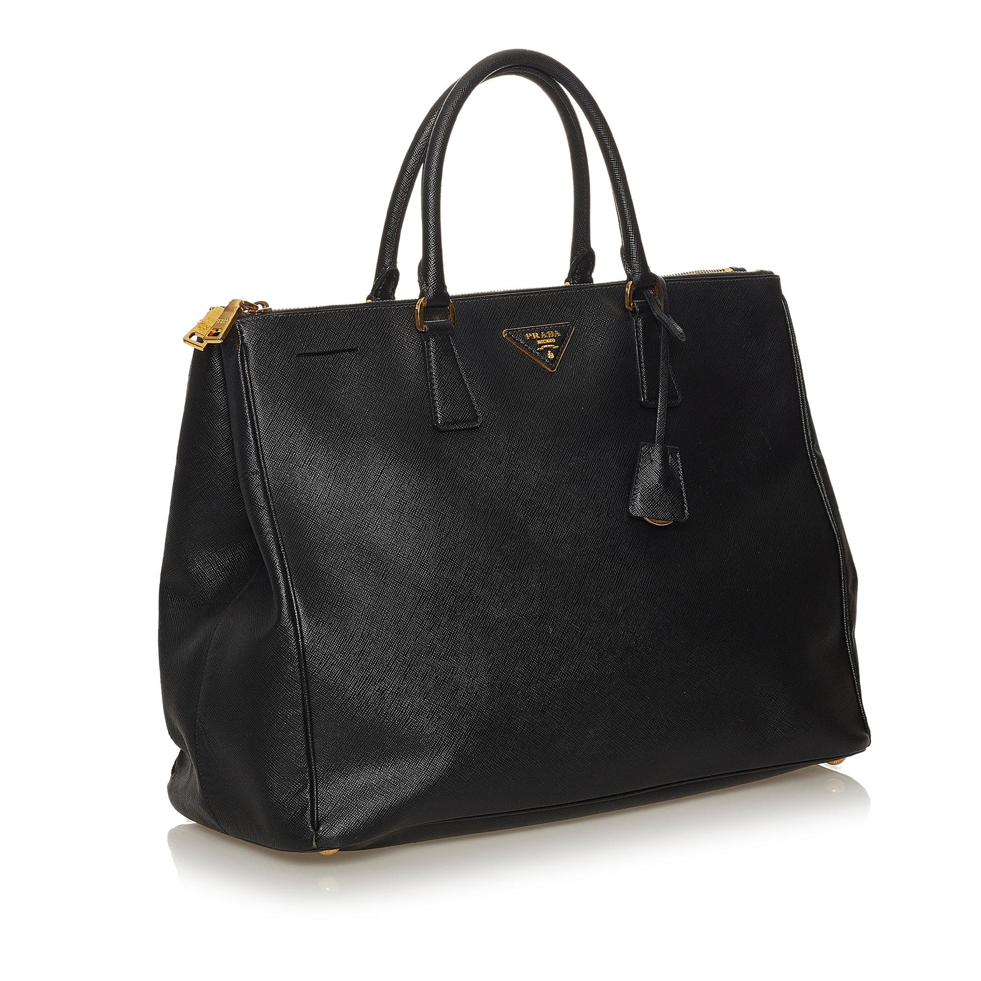 Prada Saffiano Lux Double Zip Galleria Tote Bag - Rovelle Bags