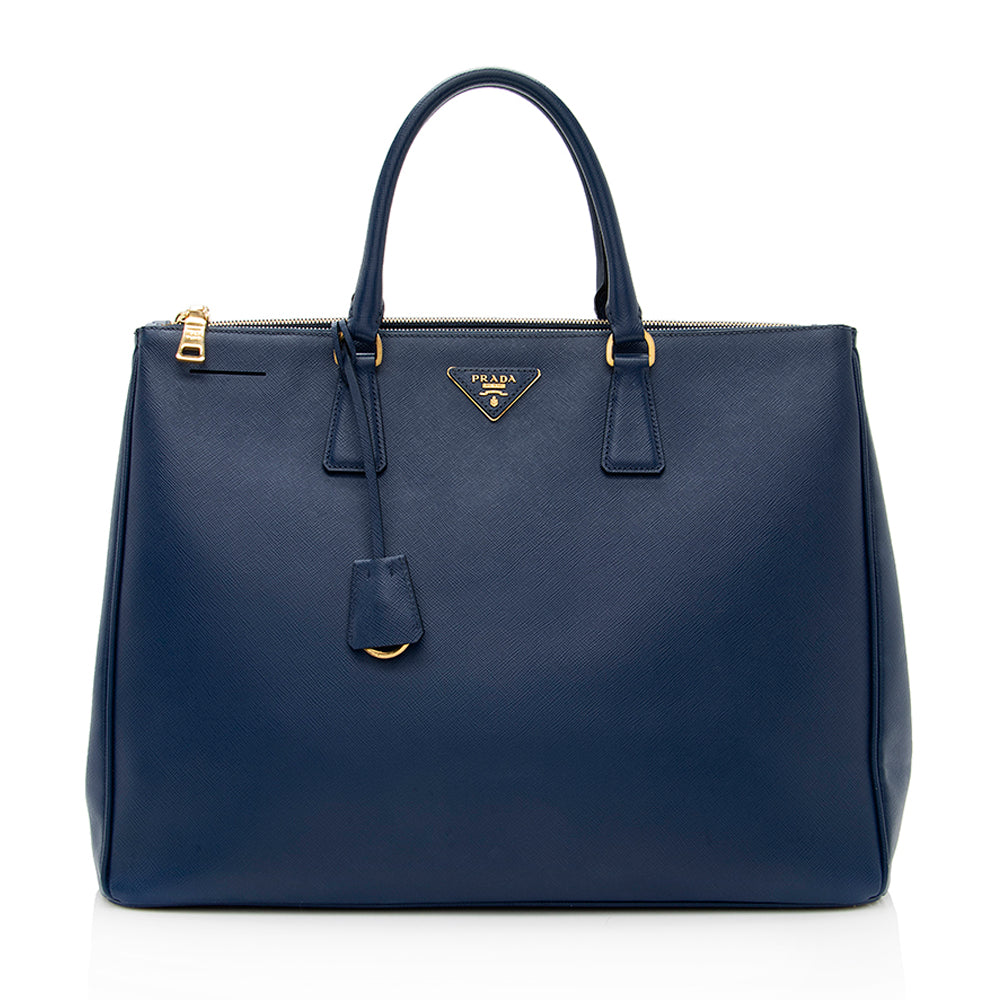 Prada Saffiano Lux Double-Zip Large Tote Style 4 - Rovelle Bags