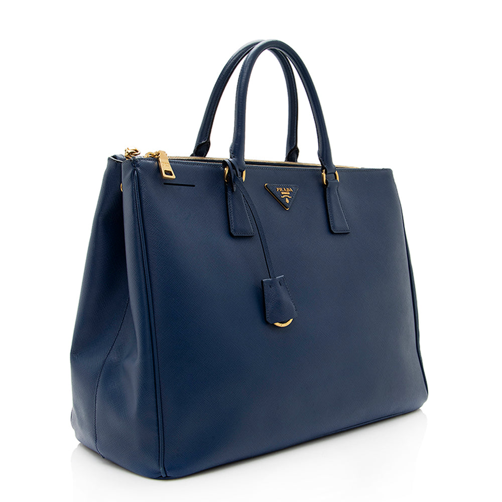 Prada Saffiano Lux Double-Zip Large Tote Style 4 - Rovelle Bags