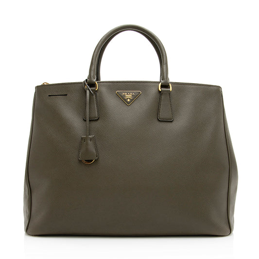 Prada Saffiano Lux Double-Zip Large Tote Style 2 - Rovelle Bags