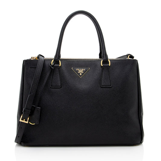 Prada Saffiano Lux Double-Zip Medium Tote Style 6 - Rovelle Bags