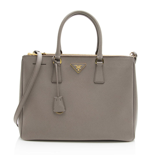 Prada Saffiano Lux Double-Zip Medium Tote Style 4 - Rovelle Bags