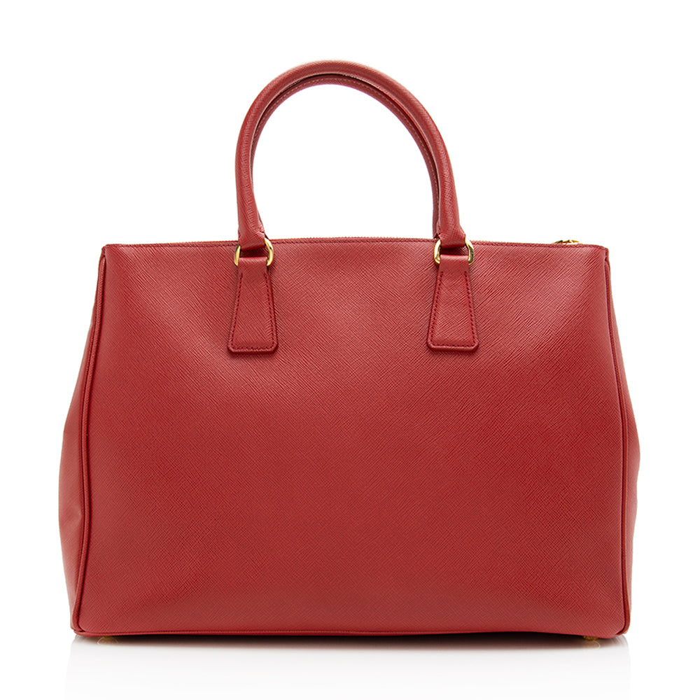 Prada Saffiano Lux Double-Zip Medium Tote Style 3 - Rovelle Bags