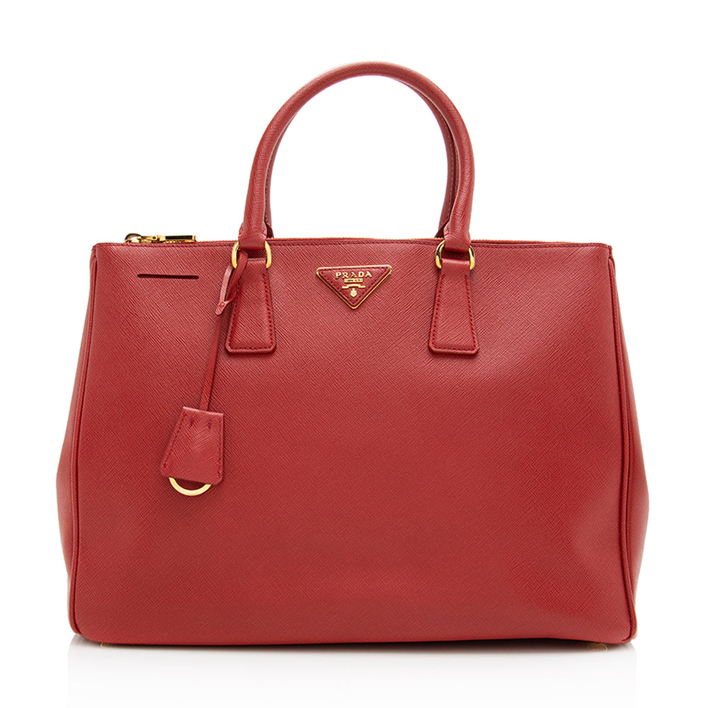 Prada Saffiano Lux Double-Zip Medium Tote Style 3 - Rovelle Bags