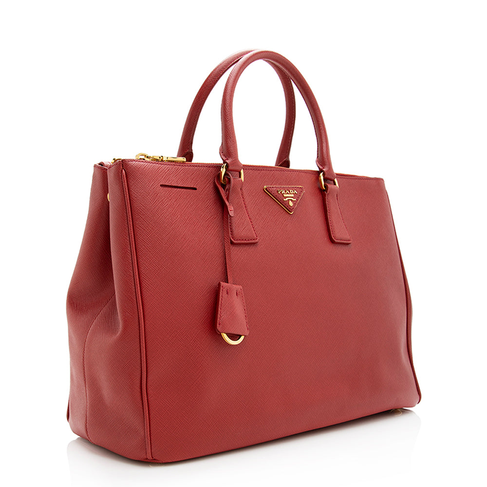 Prada Saffiano Lux Double-Zip Medium Tote Style 3 - Rovelle Bags