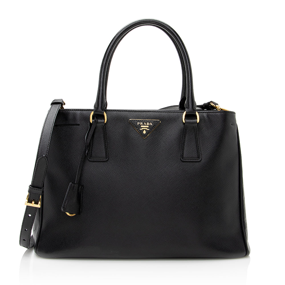 Prada Saffiano Lux Double-Zip Medium Tote Style 2 - Rovelle Bags