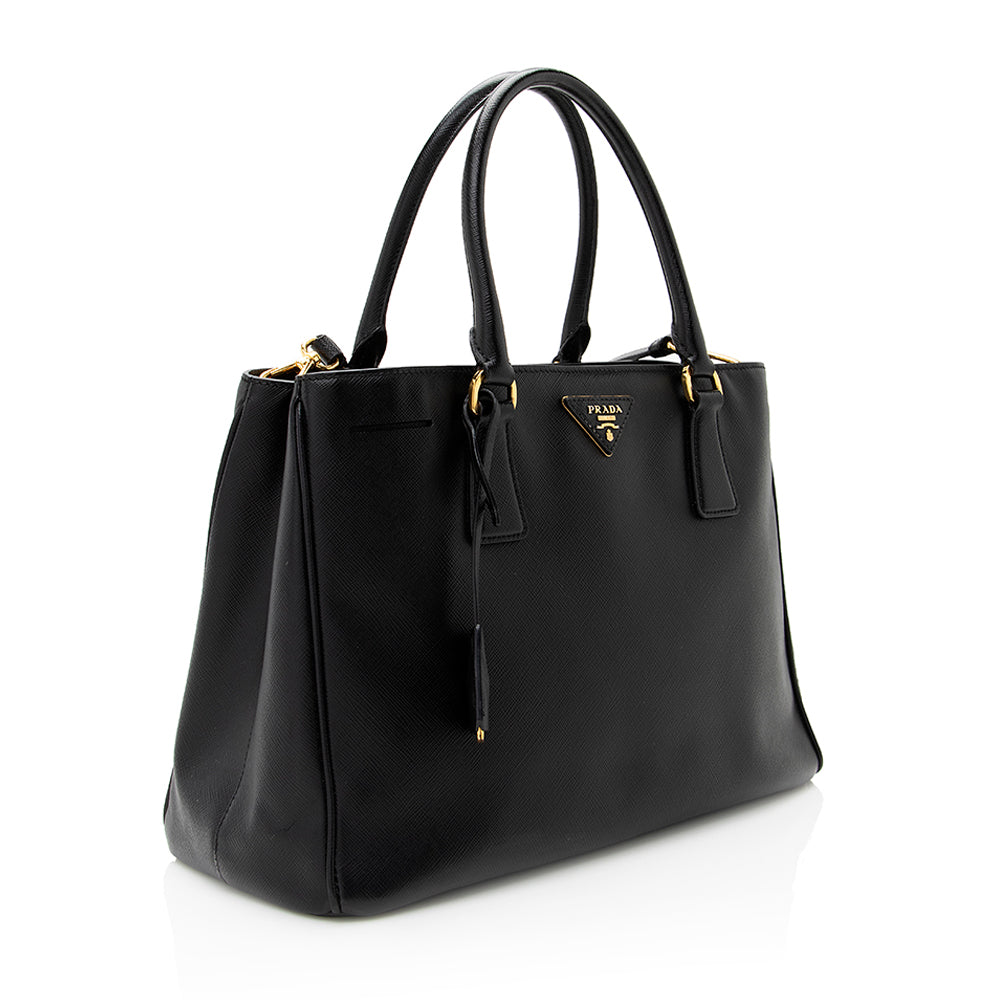 Prada Saffiano Lux Double-Zip Medium Tote Style 2 - Rovelle Bags