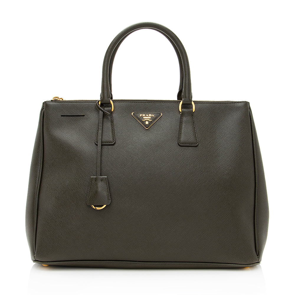 Prada Saffiano Lux Double-Zip Large Tote Style 3 - Rovelle Bags