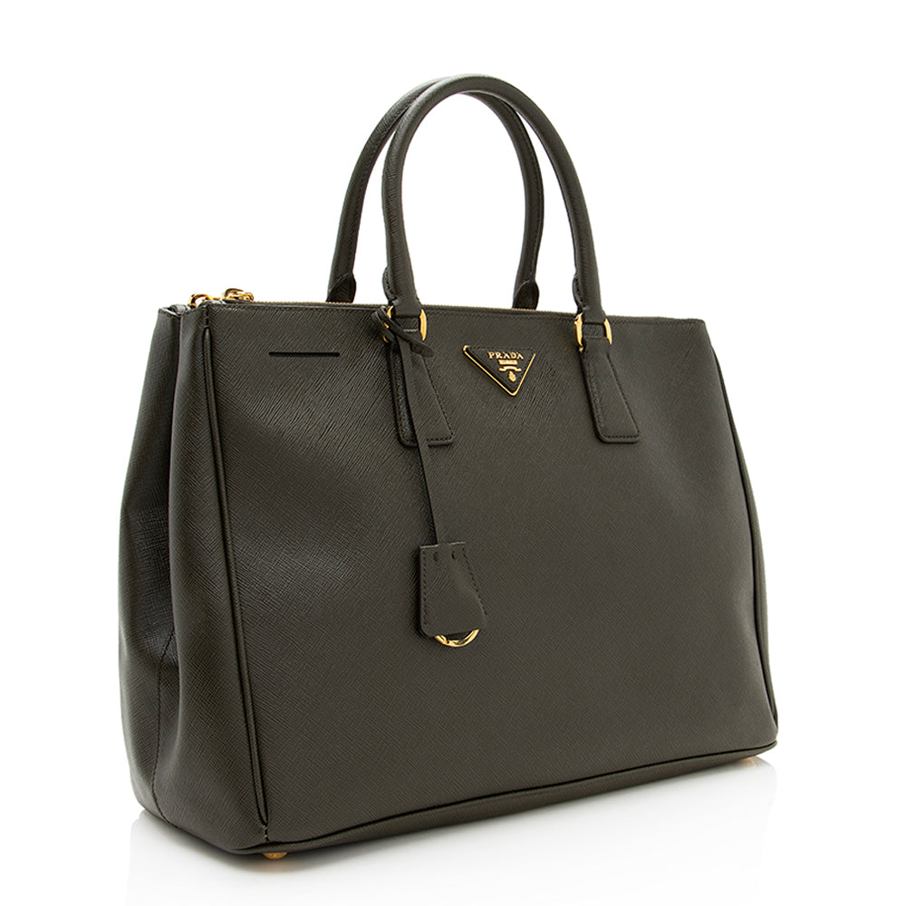 Prada Saffiano Lux Double-Zip Large Tote Style 3 - Rovelle Bags