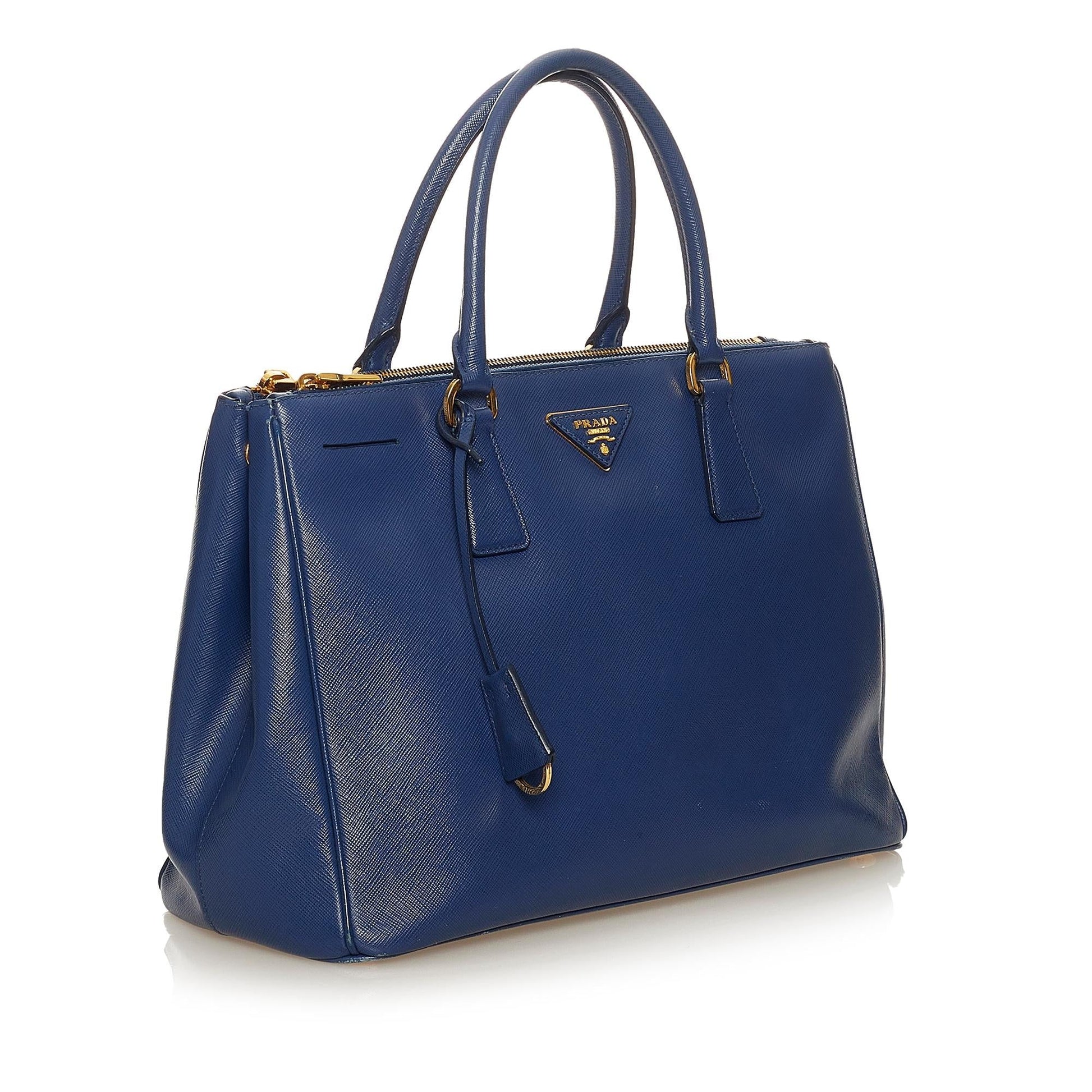 Prada Saffiano Lux Galleria Double Zip Satchel Style 6 - Rovelle Bags