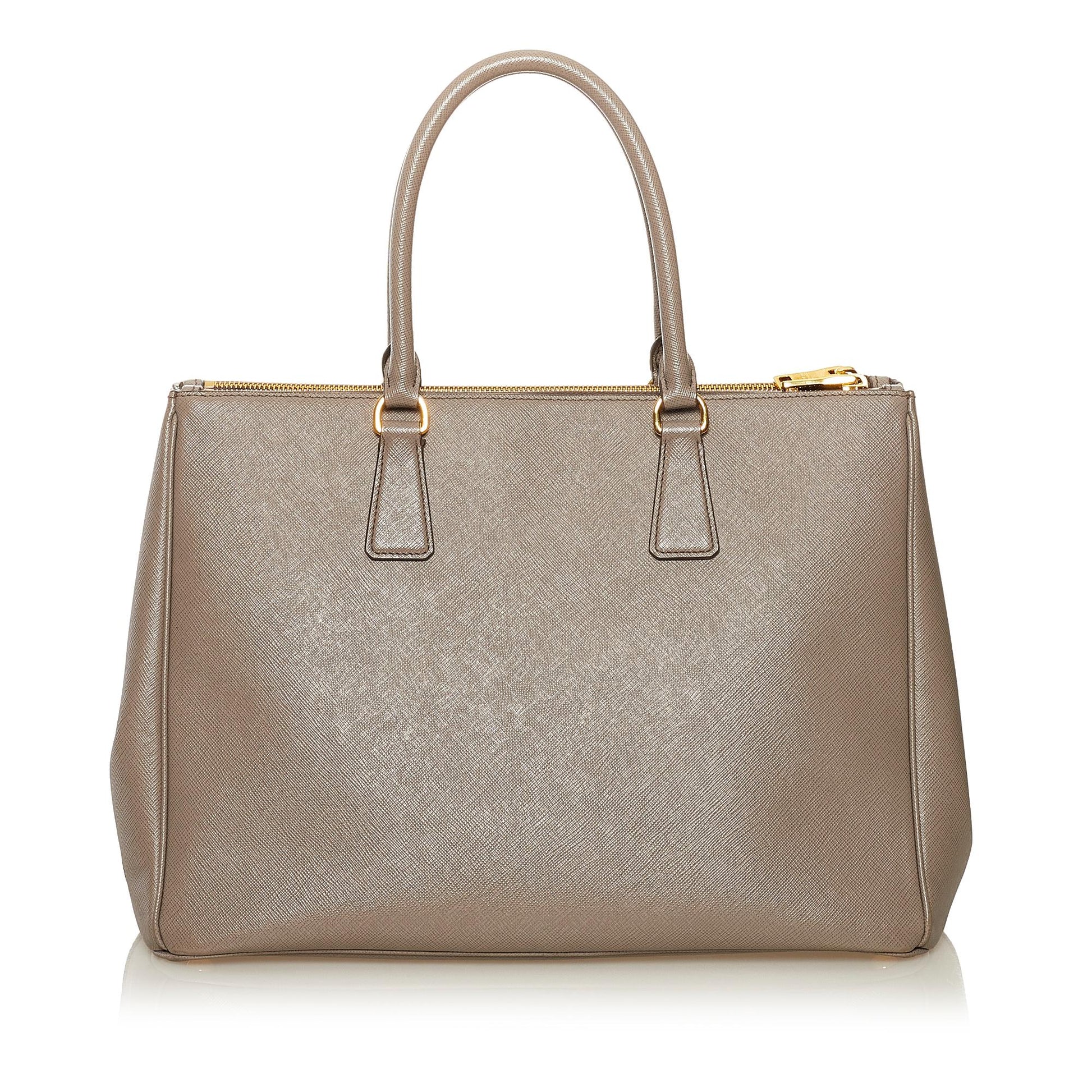 Prada Saffiano Lux Galleria Double Zip Tote Bag - Rovelle Bags