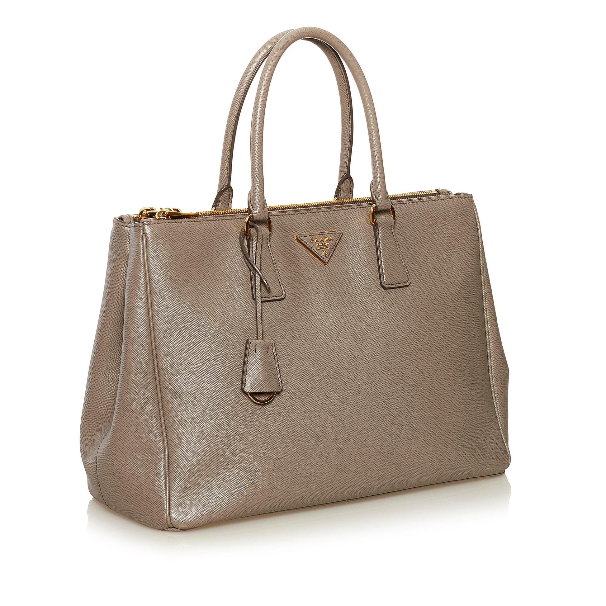 Prada Saffiano Lux Galleria Double Zip Tote Bag - Rovelle Bags