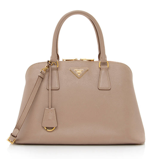 Prada Saffiano Lux Promenade Top Handle Satchel - Rovelle Bags