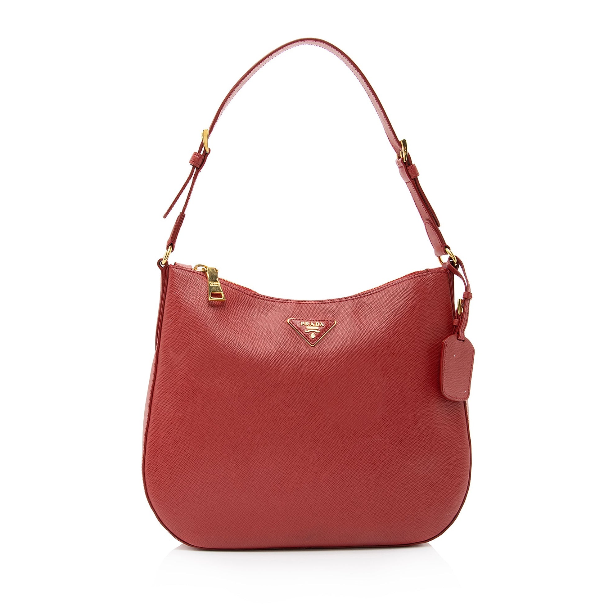 Prada Saffiano Lux Zip Medium Hobo Hobo Bag - Rovelle Bags