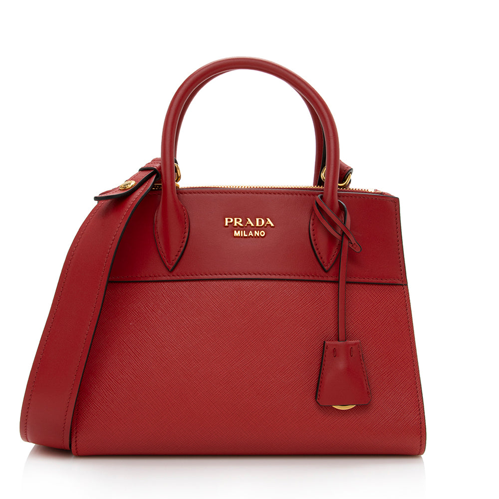 Prada Saffiano Paradigme Mini Tote - Rovelle Bags
