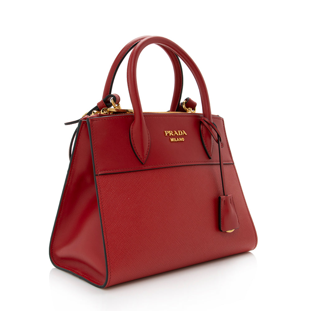 Prada Saffiano Paradigme Mini Tote - Rovelle Bags