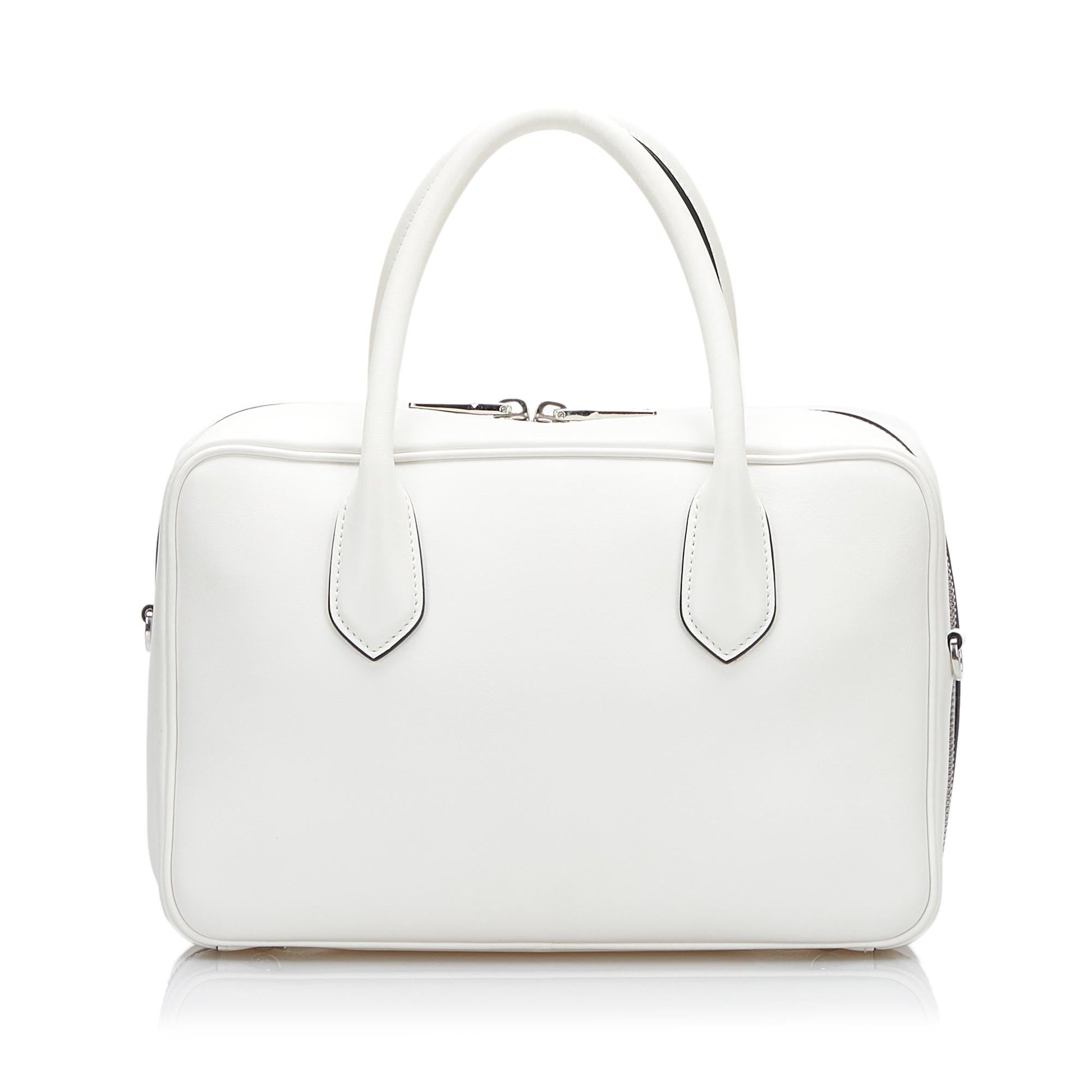 Prada Saffiano Racing Bauletto Satchel - Rovelle Bags