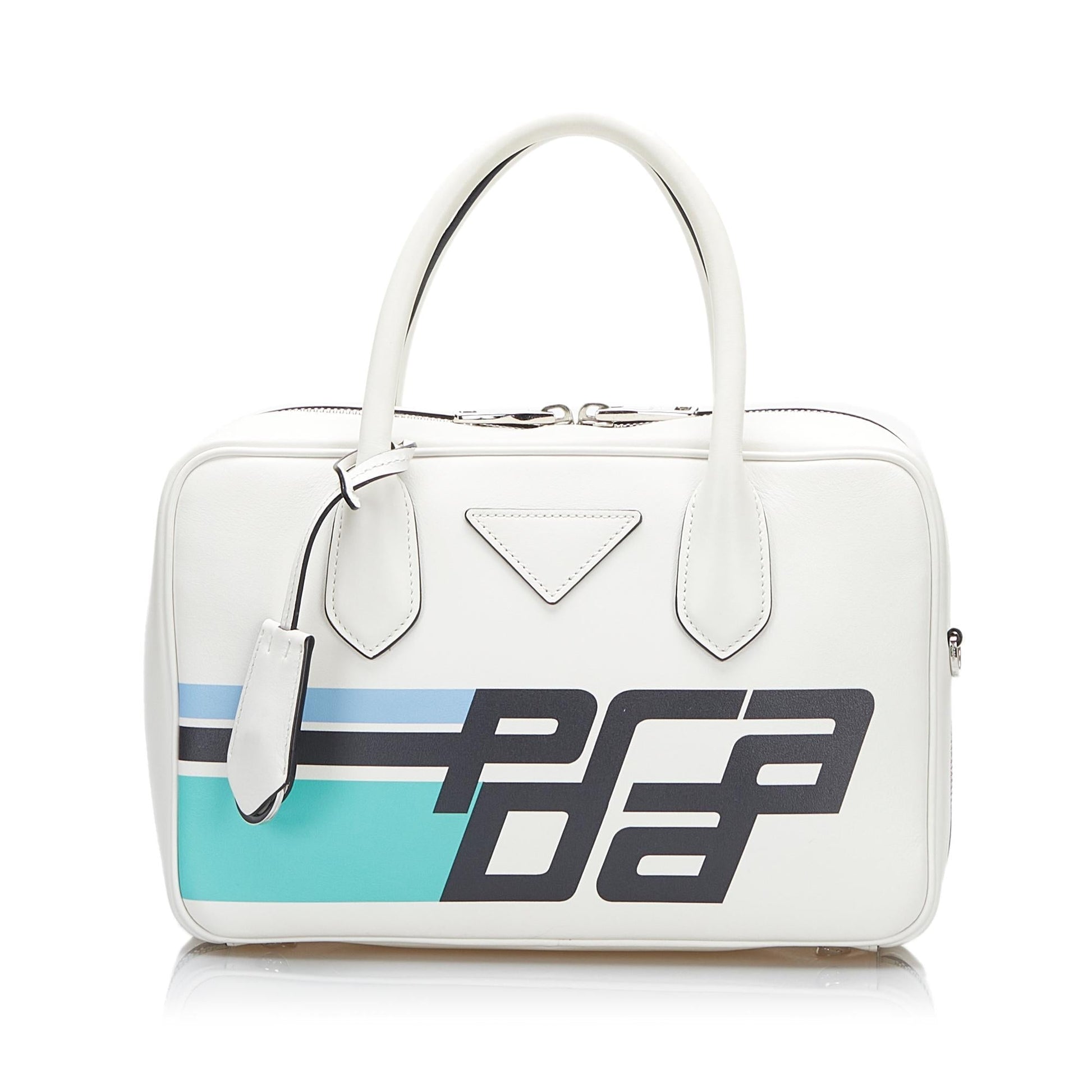 Prada Saffiano Racing Bauletto Satchel - Rovelle Bags