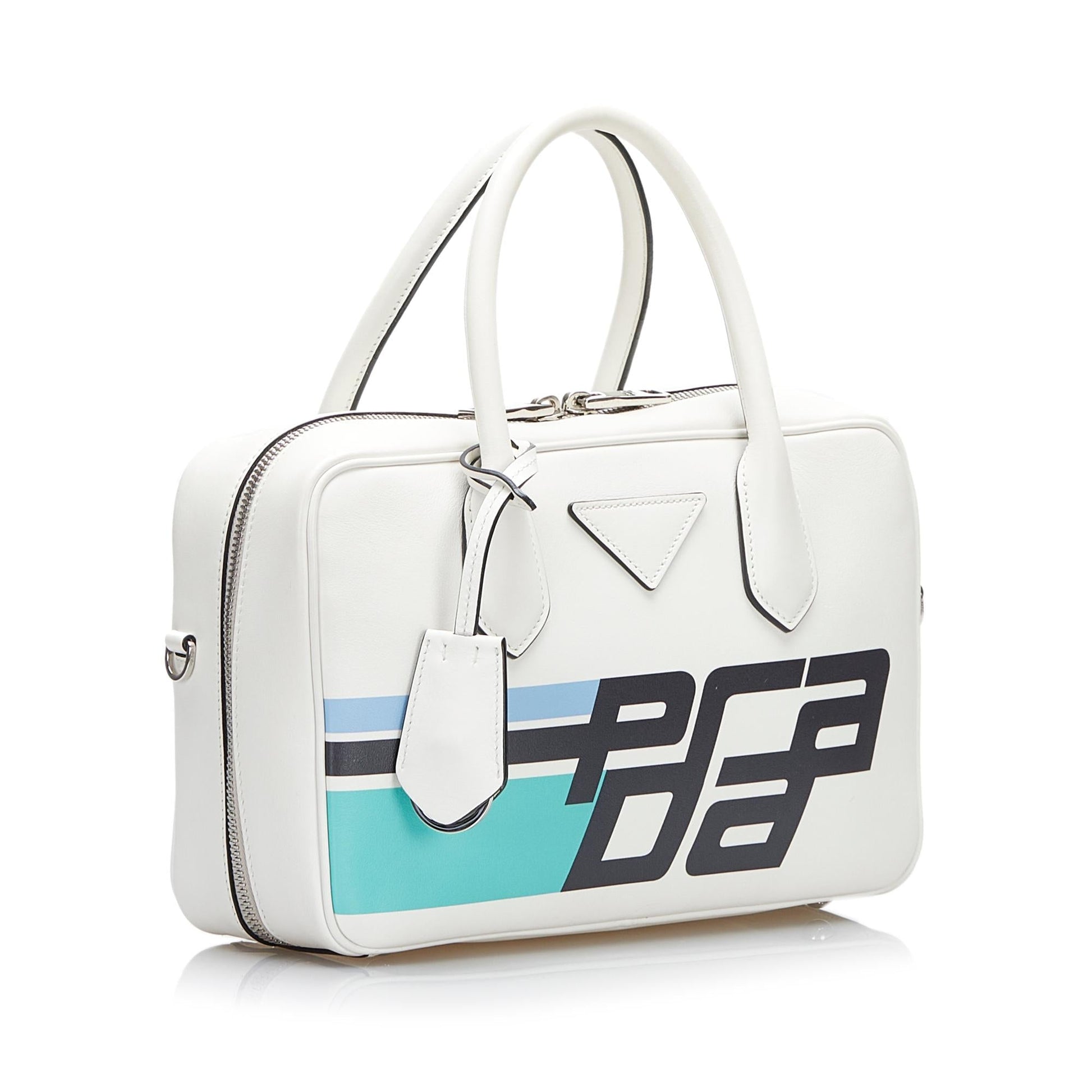 Prada Saffiano Racing Bauletto Satchel - Rovelle Bags
