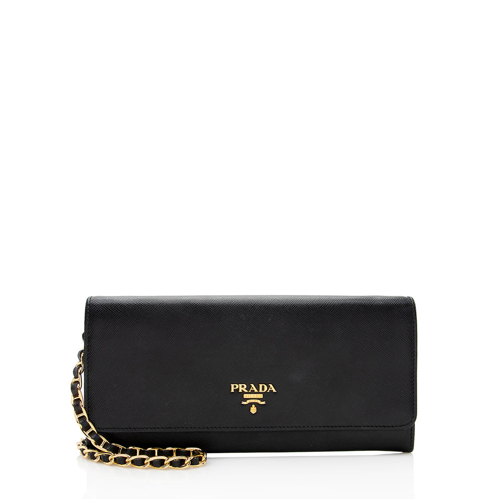 Prada Saffiano Wallet on Chain Bag - Rovelle Bags