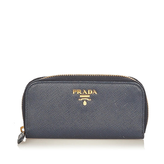 Prada Saffiano Zip Around Key Holder Handbag - Rovelle Bags
