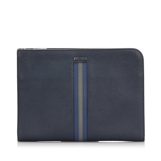 Prada Saffiano Zip Around Portfolio Handbag - Rovelle Bags