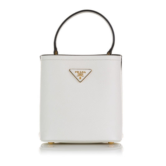 Prada Small Saffiano Cuir Panier Handbag - Rovelle Bags