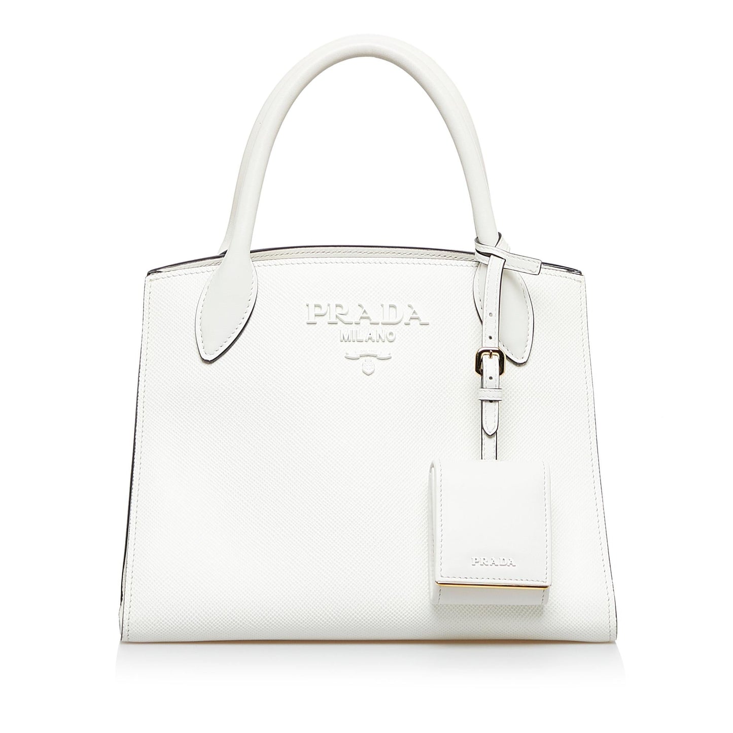 Prada Small Saffiano Monochrome Satchel - Rovelle Bags