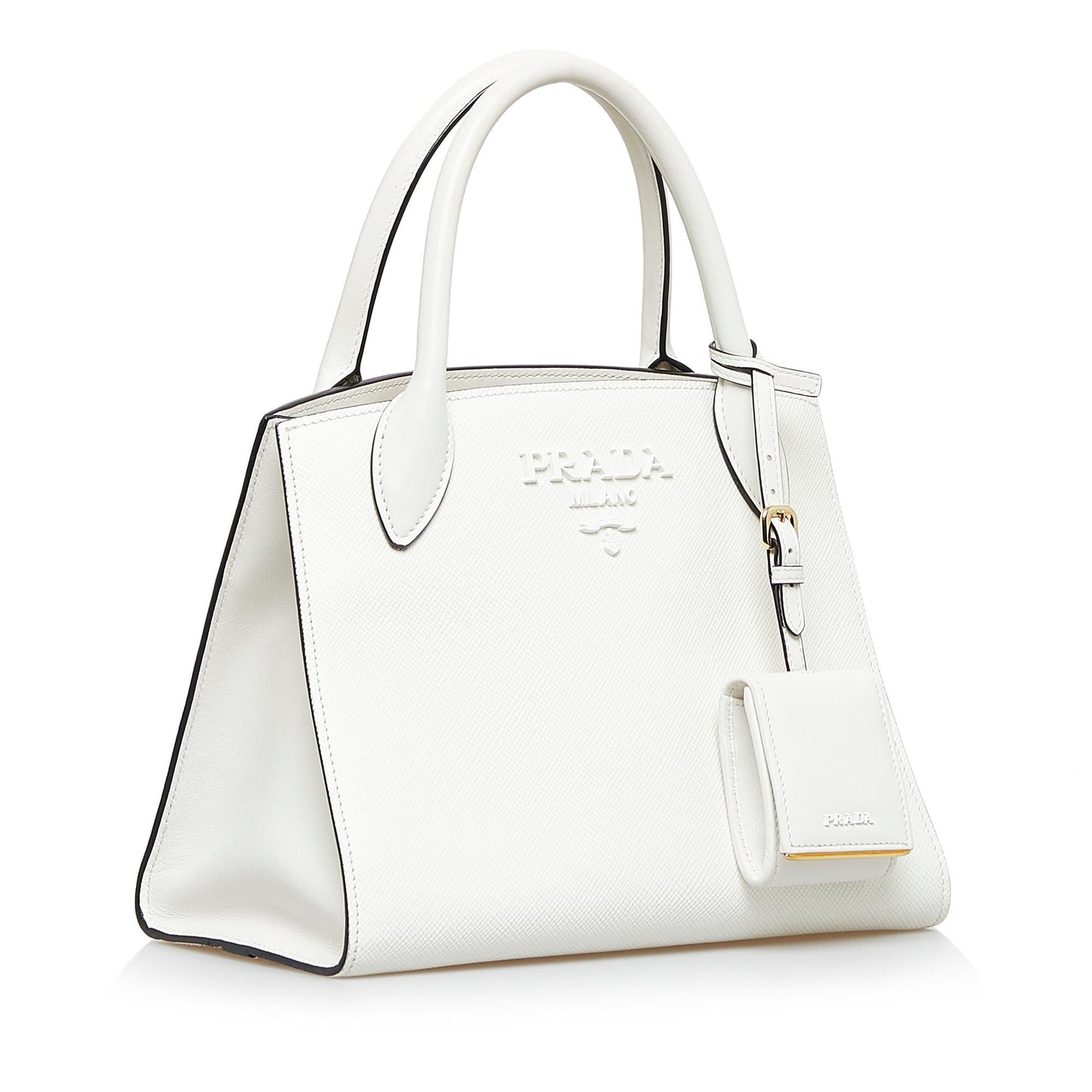 Prada Small Saffiano Monochrome Satchel - Rovelle Bags