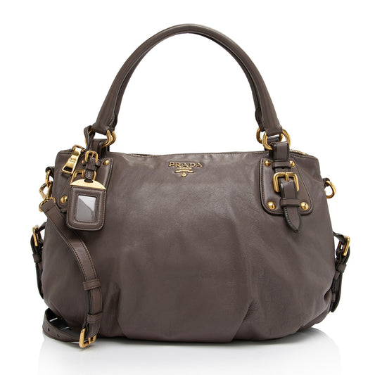 Prada Soft Calf Sacca 2 Manici Medium Satchel - Rovelle Bags