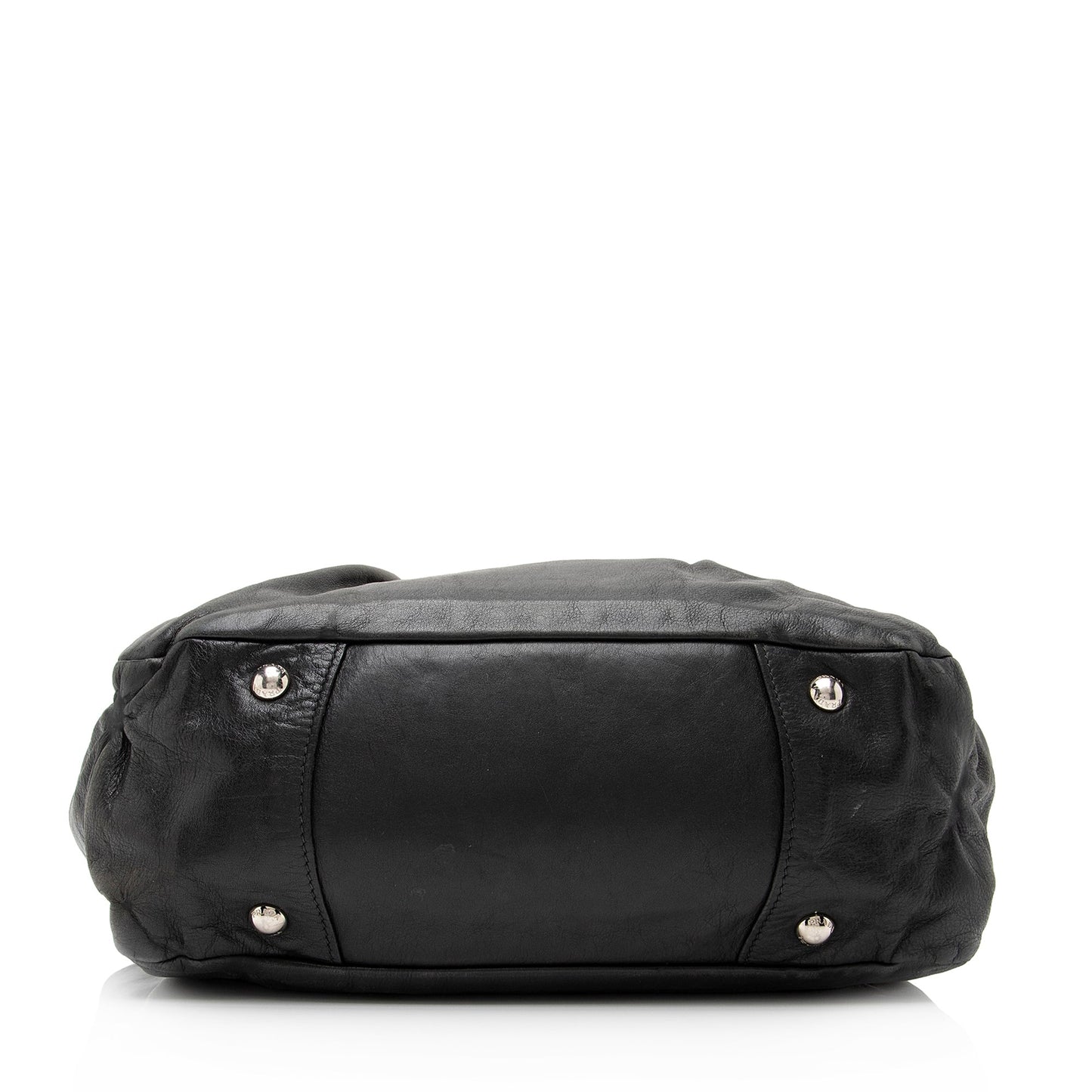 Prada Soft Calfskin Pleated Side Pocket Hobo Hobo Bag - Rovelle Bags