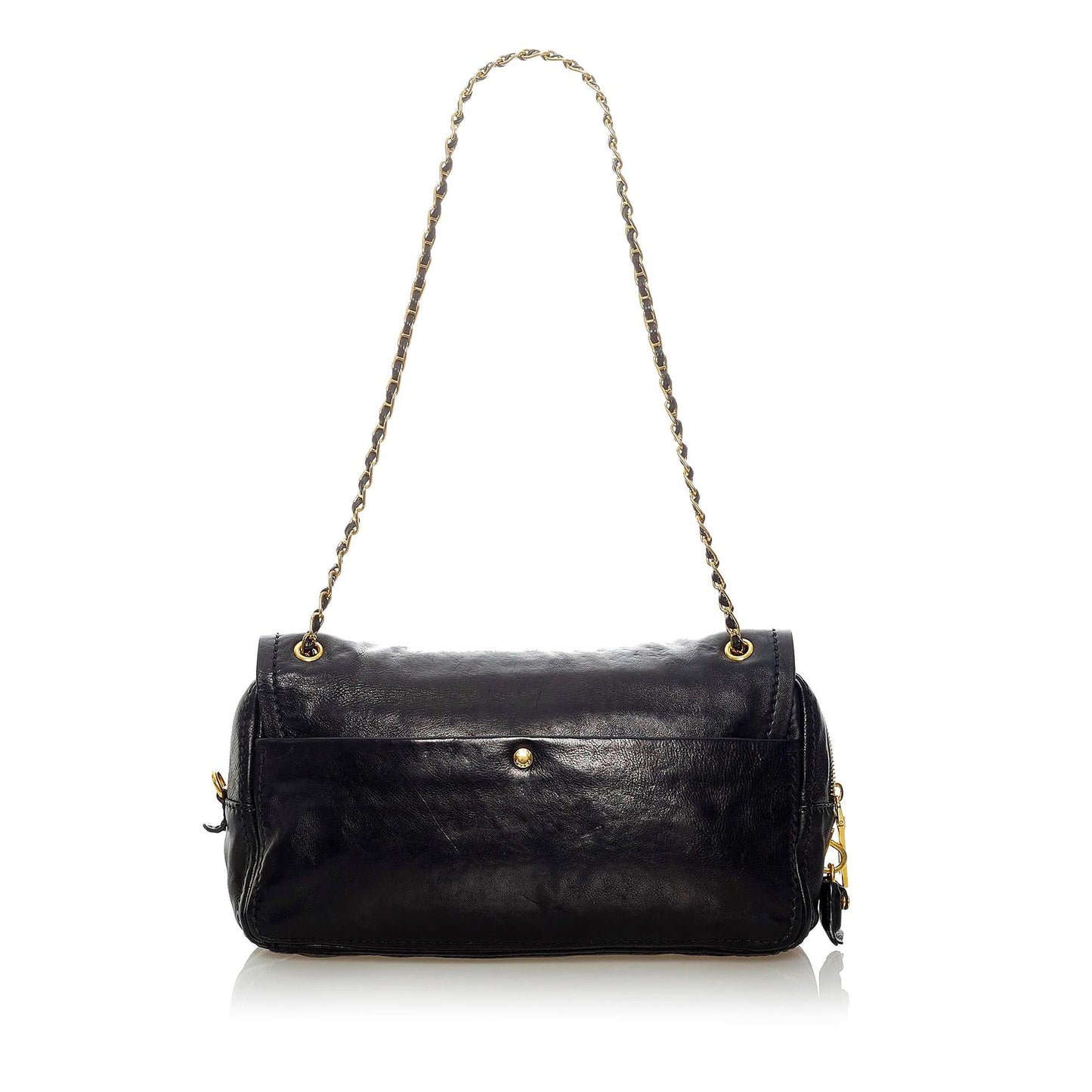 Prada Sound Lock Leather Chain Shoulder Bag - Rovelle Bags