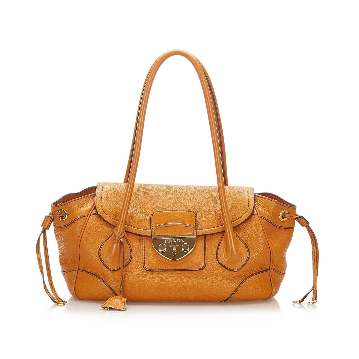 Prada Sound Lock Leather Handbag - Rovelle Bags