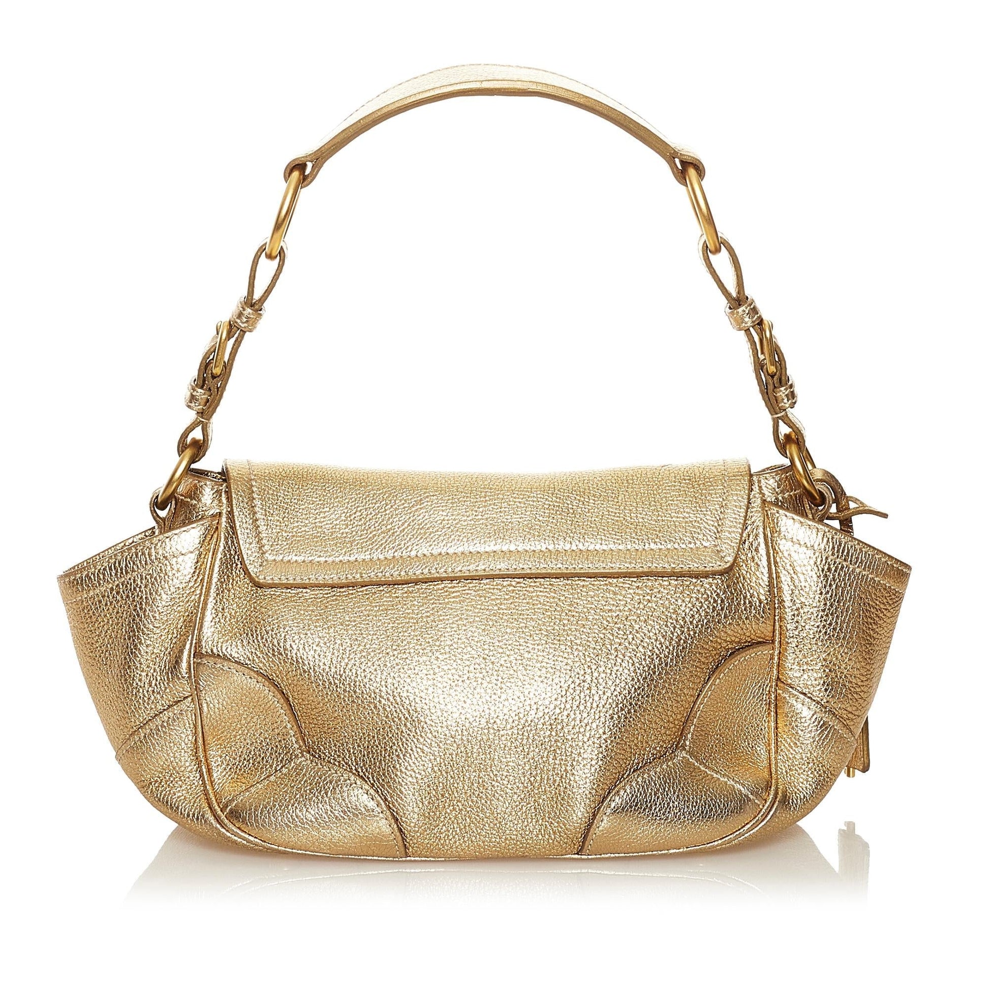 Prada Sound Lock Leather Shoulder Bag - Rovelle Bags