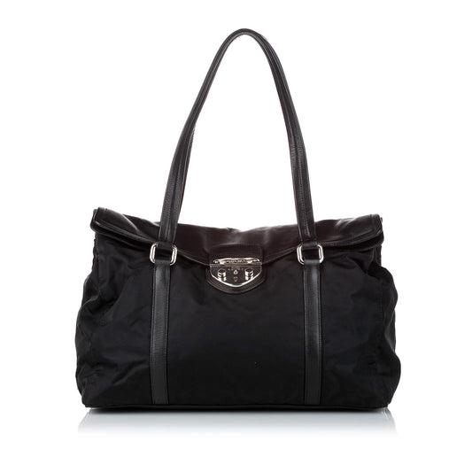 Prada Sound Lock Tessuto Tote Bag - Rovelle Bags