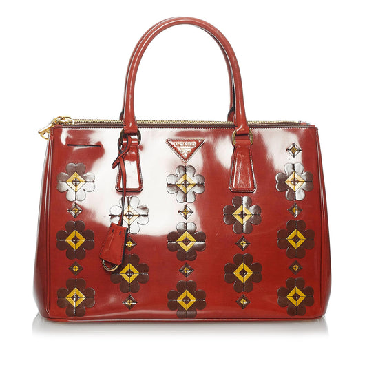 Prada Spazzolato Flowers Galleria Handbag - Rovelle Bags