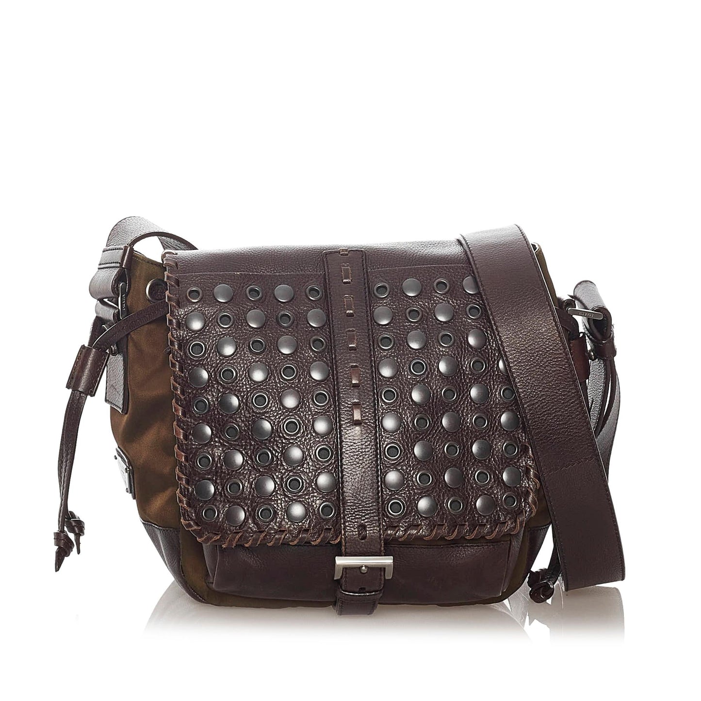 Prada Studded Nylon Crossbody Bag - Rovelle Bags