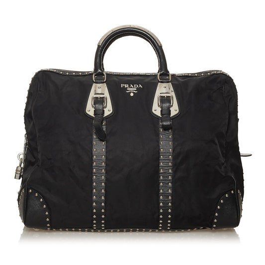 Prada Studded Tessuto Tote Bag - Rovelle Bags