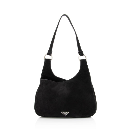 Prada Suede Camoscio Cross Hobo Hobo Bag - Rovelle Bags