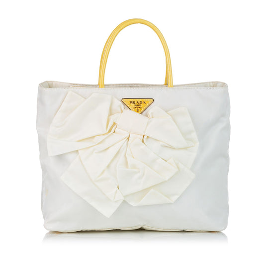 Prada Tessuto Bow Tote Handbag - Rovelle Bags