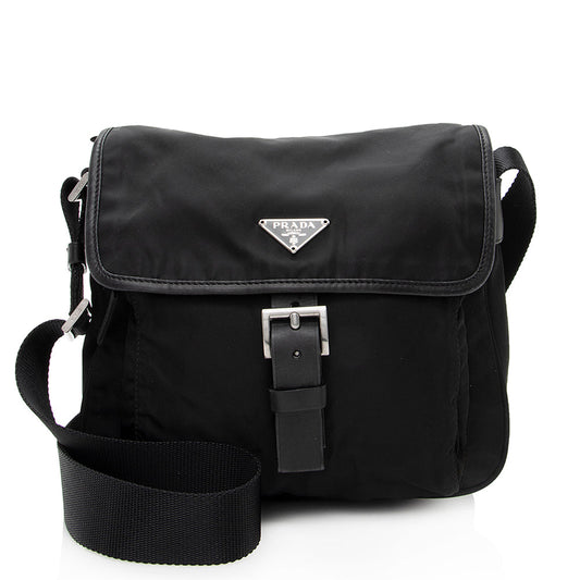 Prada Tessuto Buckle Messenger Bag - Rovelle Bags
